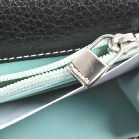 Tiffany & Co. - Black Leather Card Holder Wallet | Current  Tiffany & Co Wallet Continental Black & Blue Leather Manhattan Collection VGC